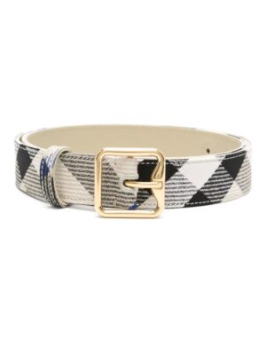 Burberry tartan-patterned leather belt