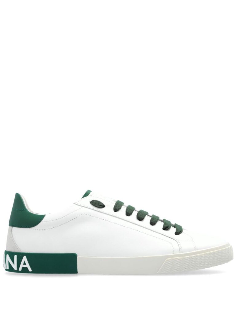 Dolce & Gabbana Portofino leather lace-up sneakers