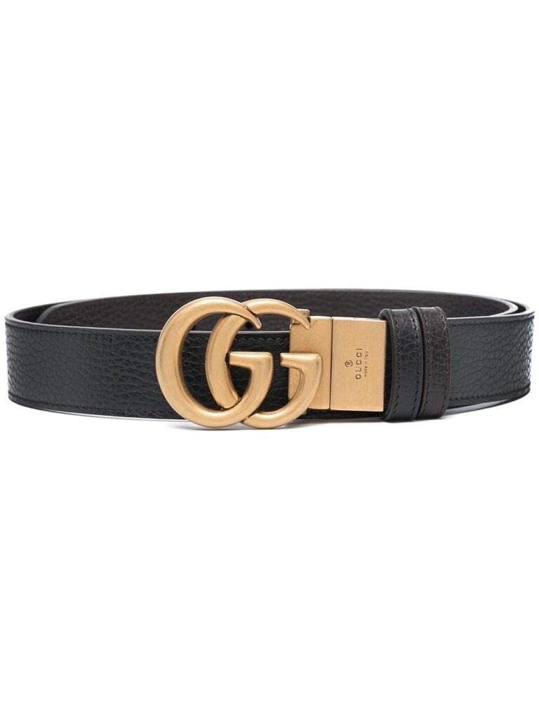 Gucci Double G buckle leather belt