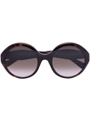 Gucci Eyewear Havana tortoiseshell round-frame sunglasses