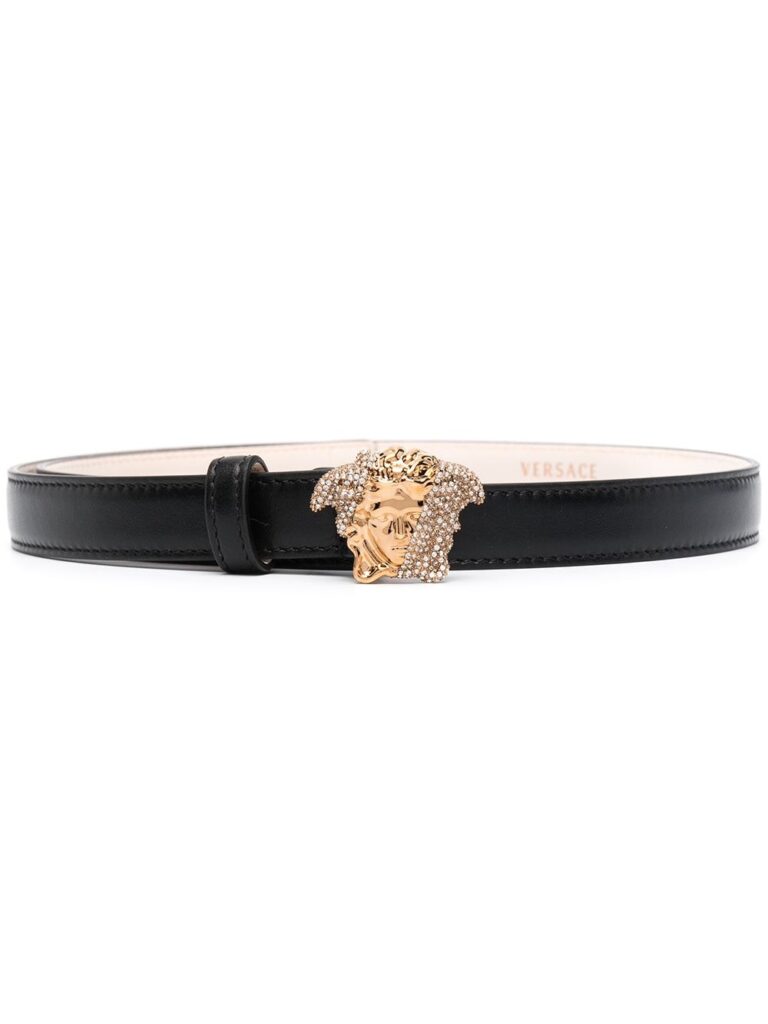 Versace La Medusa crystal-embellished belt