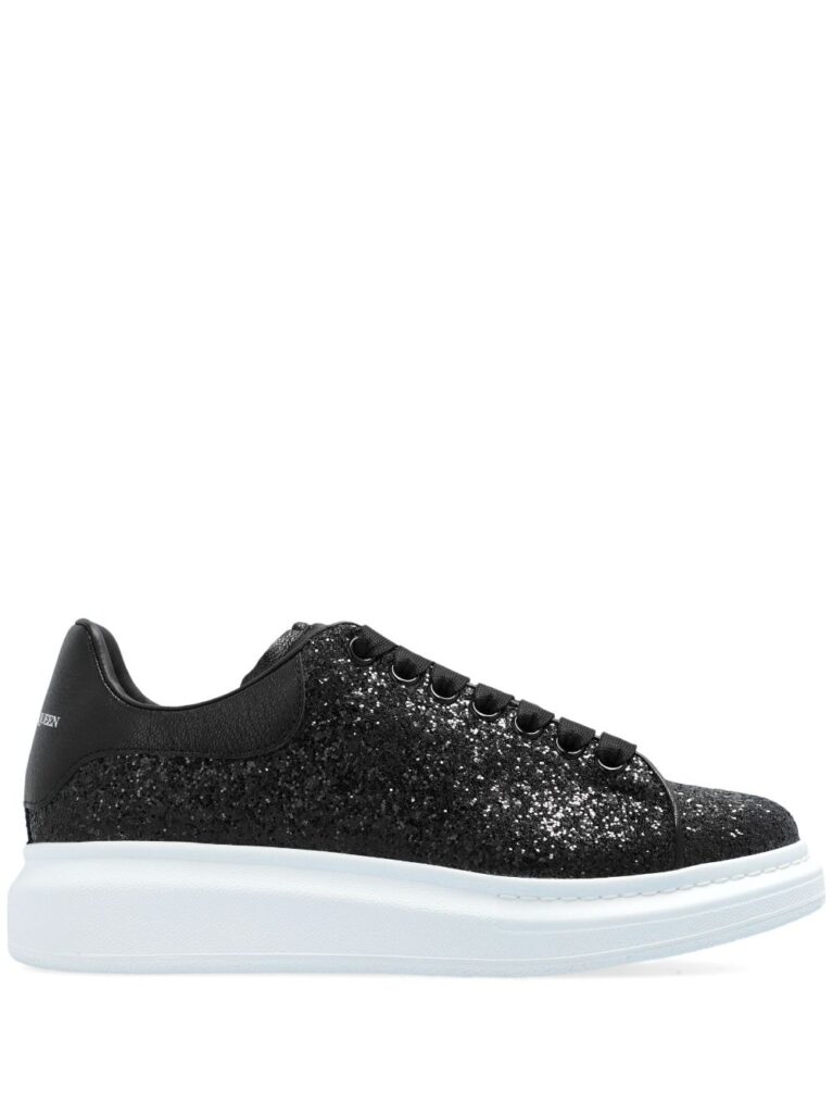 Alexander McQueen glitter-detailing leather sneakers