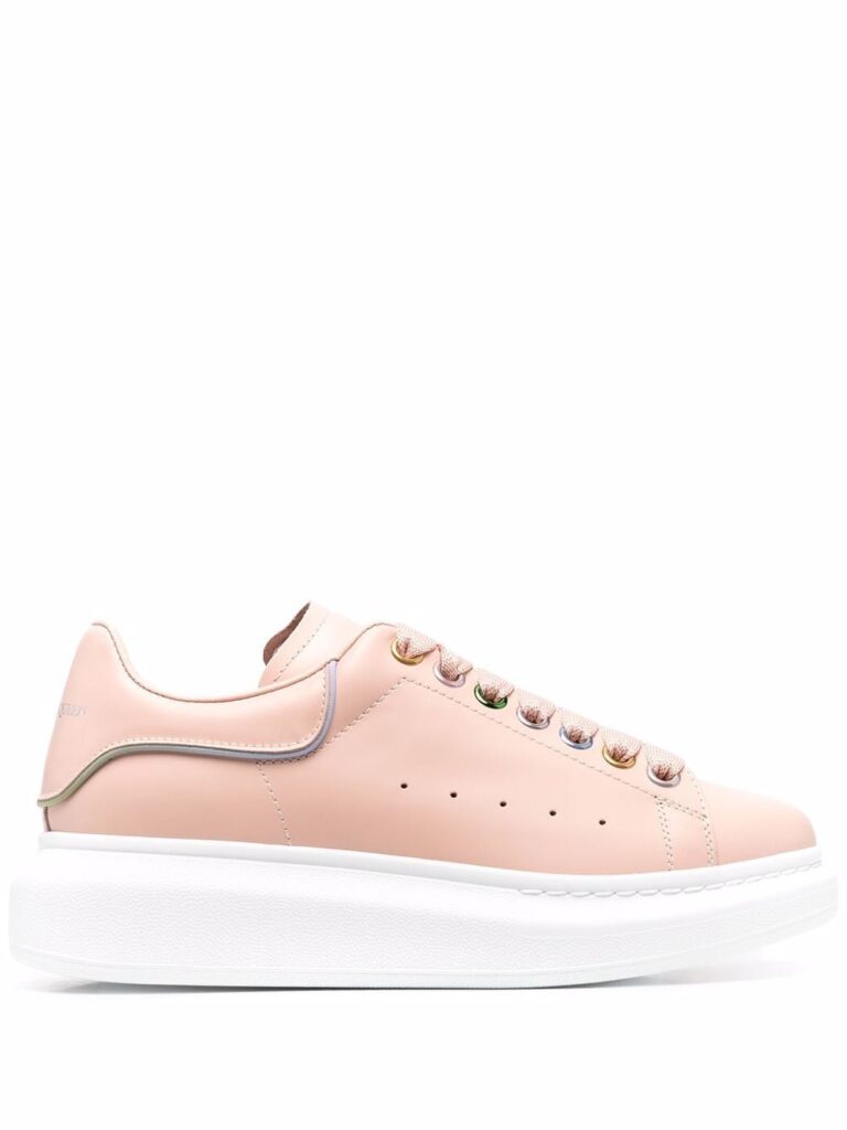 Alexander McQueen leather lace-up trainers