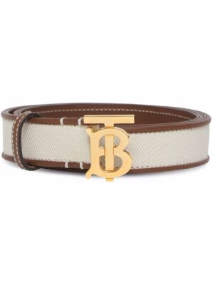 Burberry Monogram-buckle panelled belt