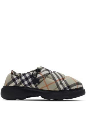 Burberry check pattern pillow mules