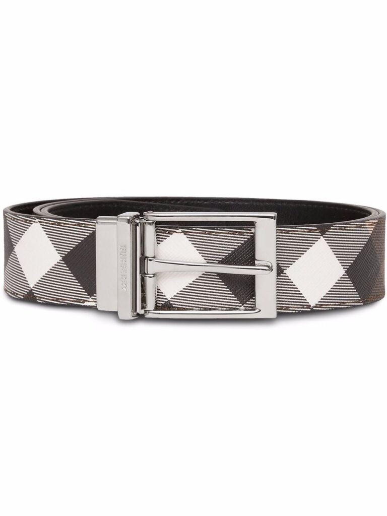 Burberry reversible check-print belt