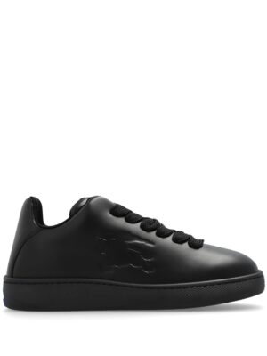 Burberry twisted metal detail leather sneakers