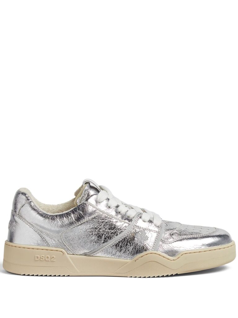 DSQUARED2 metallic leather sneakers