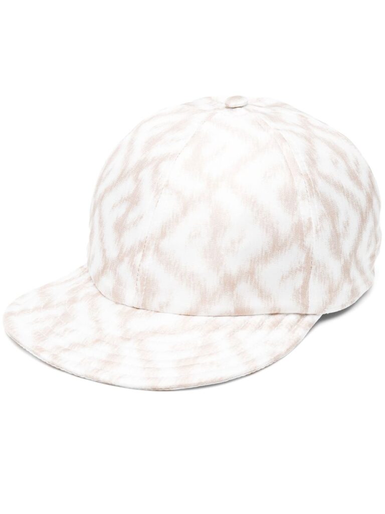 FENDI FF logo-print silk baseball cap