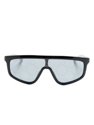 Gucci Eyewear lens-decal shield-frame sunglasses