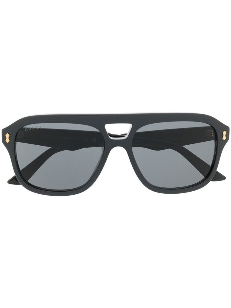 Gucci Eyewear logo-engraved pilot-frame sunglasses