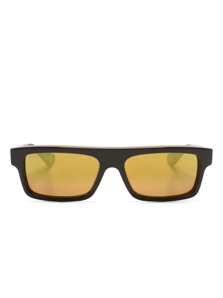 Gucci Eyewear two-tone rectangle-frame sunglasses