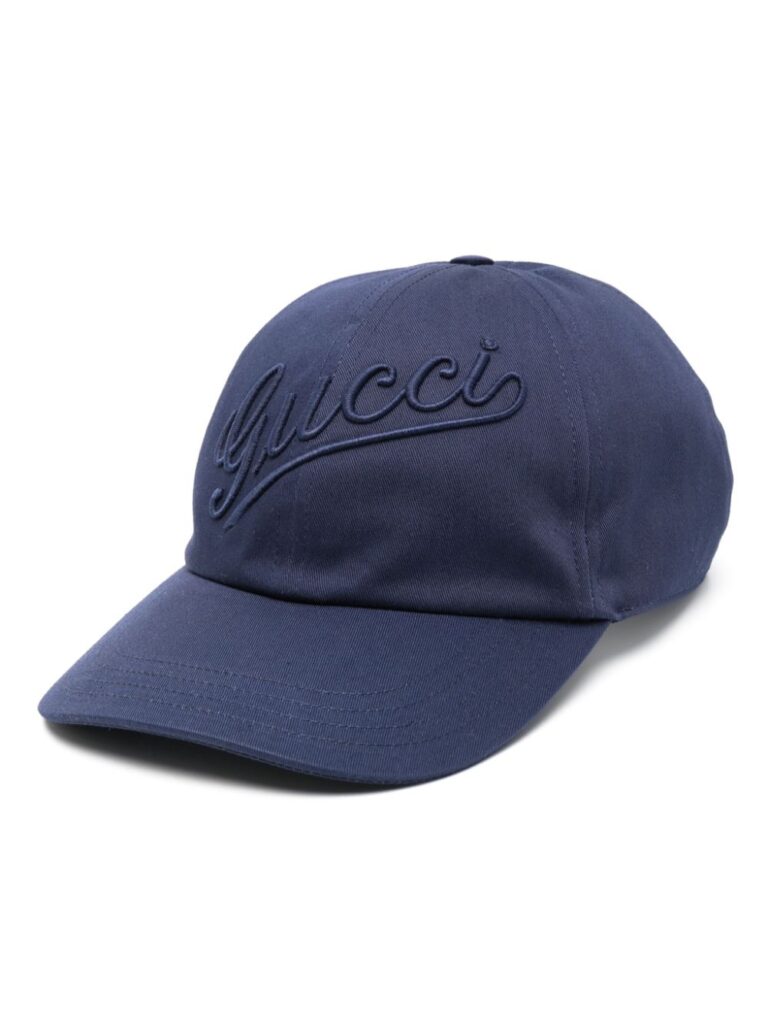 Gucci embroidered-logo cotton cap