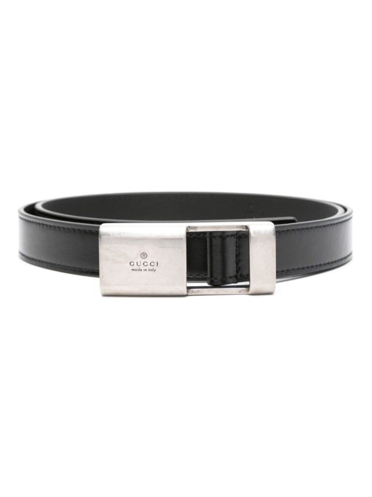 Gucci logo-engraved buckle belt