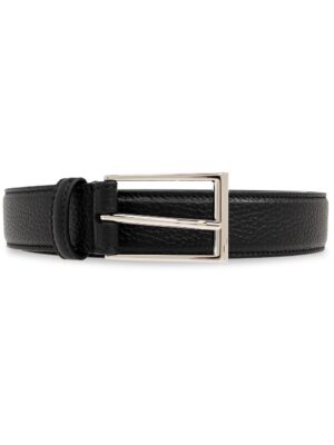 Gucci logo-lettering leather belt