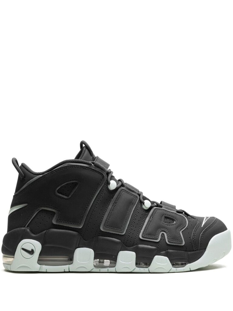 Nike Air More Uptempo "Dark Smoke Grey/Light Smoke Grey/Barely Green" sneakers