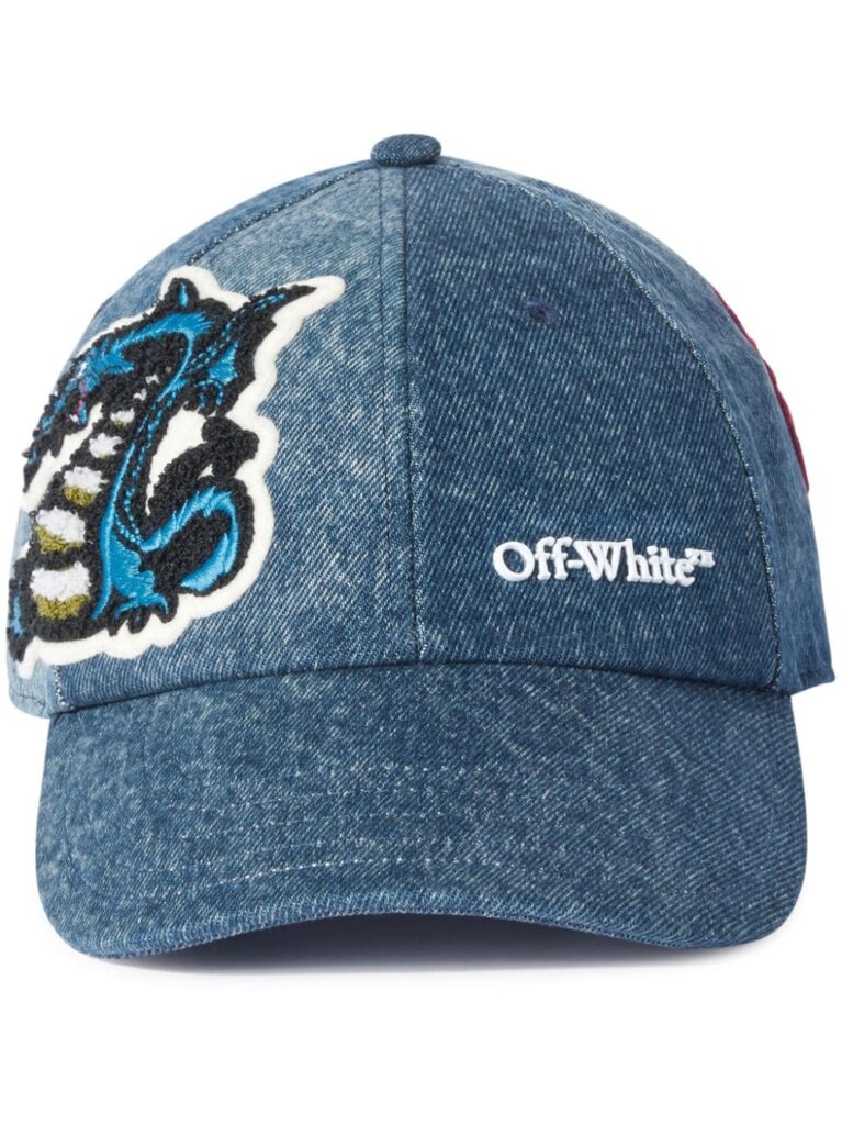 Off-White appliqué denim cap