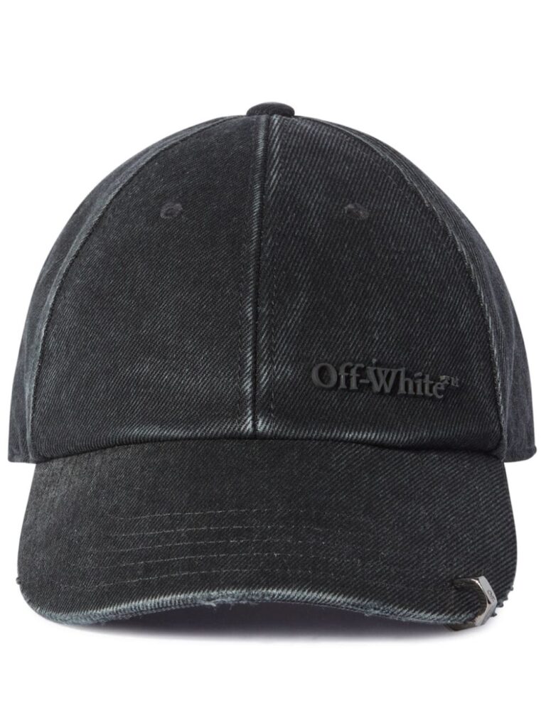 Off-White appliqué distressed cap