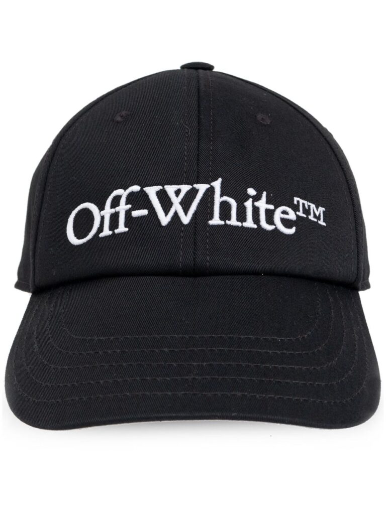 Off-White logo-embroidered cotton cap