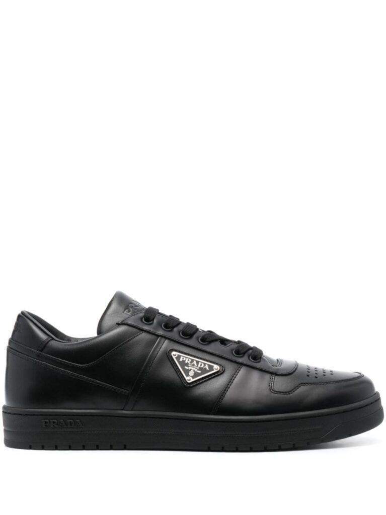 Prada Downtown enamel-triangle logo sneakers