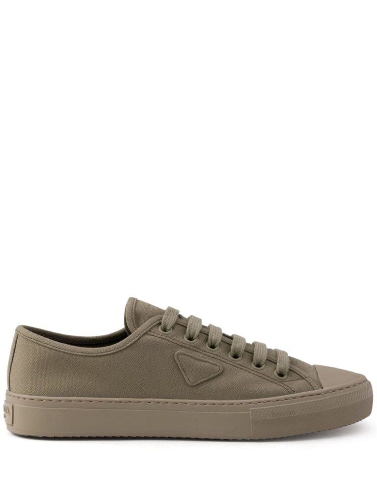 Prada triangle-logo hemp sneakers