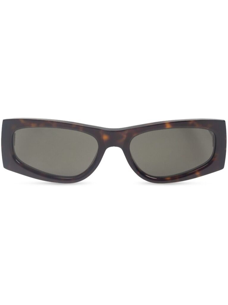 Saint Laurent Eyewear rectangle-framed tortoiseshell sunglasses