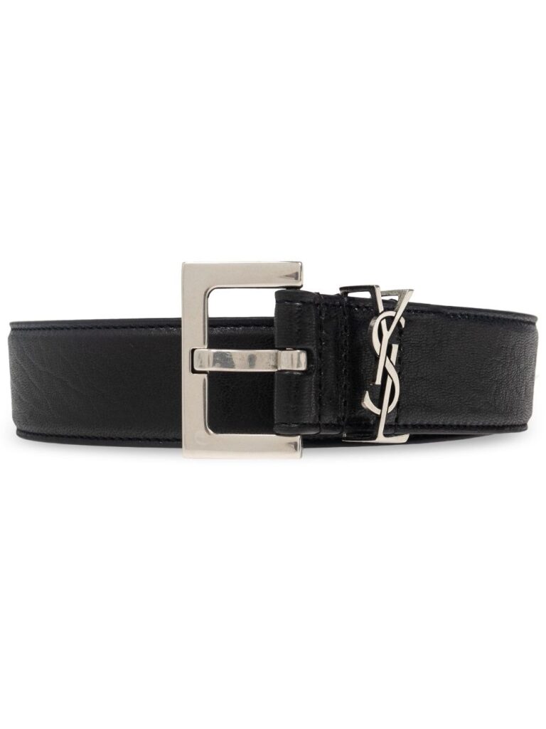 Saint Laurent logo-plaque belt