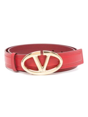 Valentino Garavani VLogo-buckle leather belt