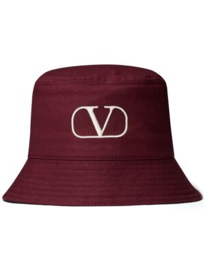 Valentino Garavani logo-embroidered cotton bucket hat