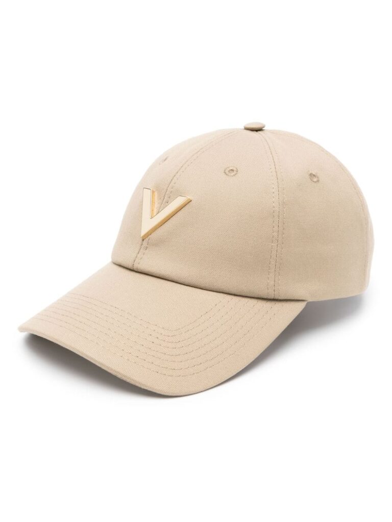 Valentino Garavani logo-plaque canvas cap