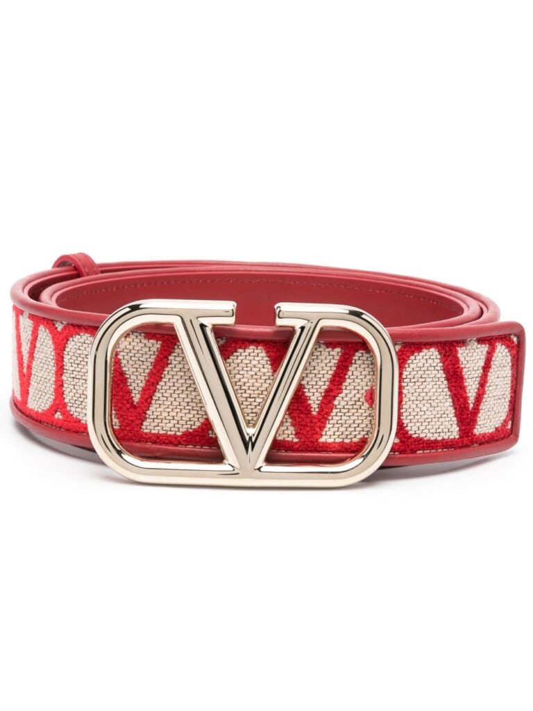 Valentino Garavani monogram-jacquard buckle belt