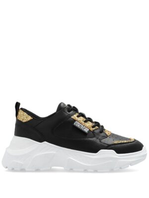 Versace Jeans Couture logo-patch glitter-detailing sneakers