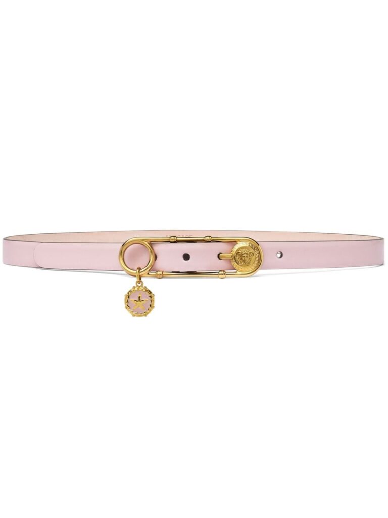 Versace Safety Pin leather belt