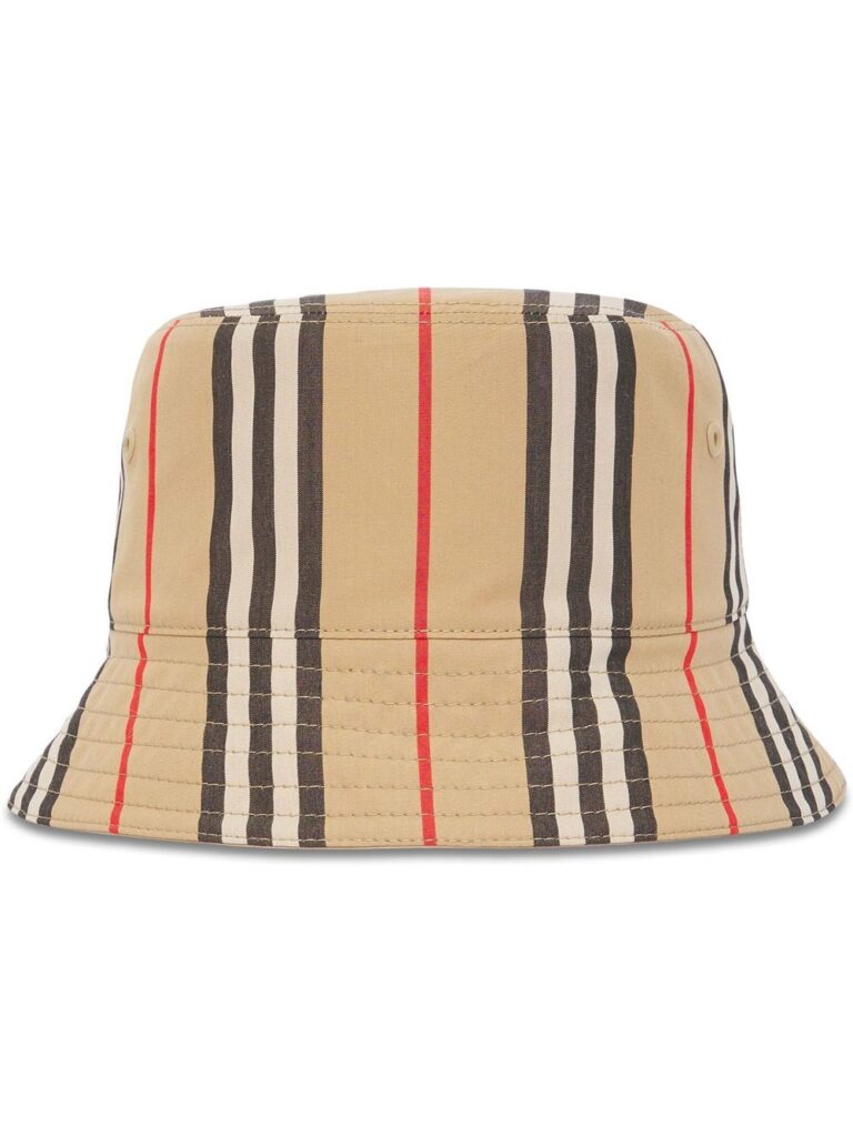 Burberry reversible icon stripe bucket hat