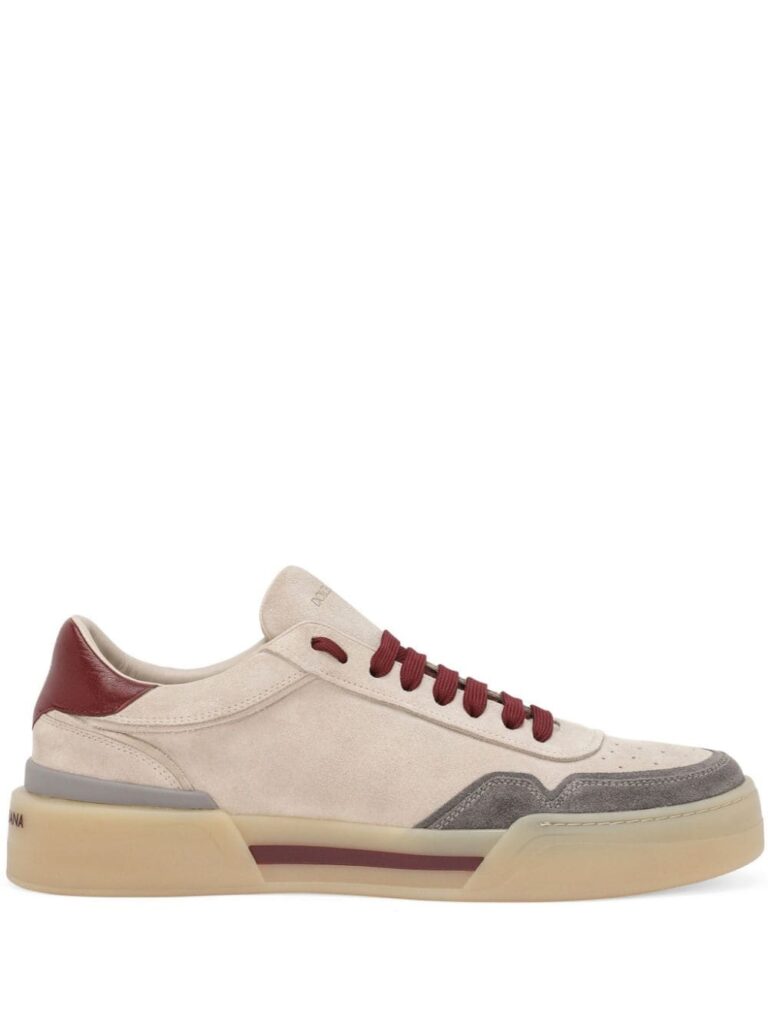 Dolce & Gabbana New Roma panelled suede sneakers