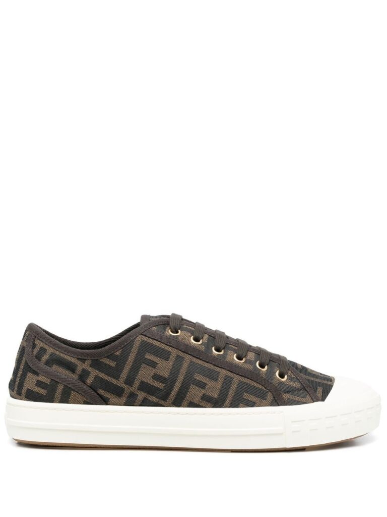 FENDI jacquard-logo low-top sneakers