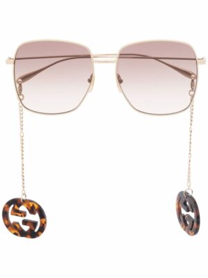 Gucci Eyewear GG-pendant square-frame sunglasses