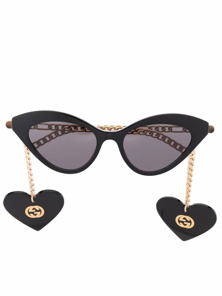 Gucci Eyewear cat-eye frame chain sunglasses