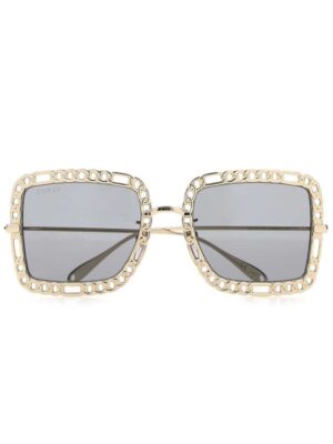 Gucci Eyewear chain-detail square-frame sunglasses