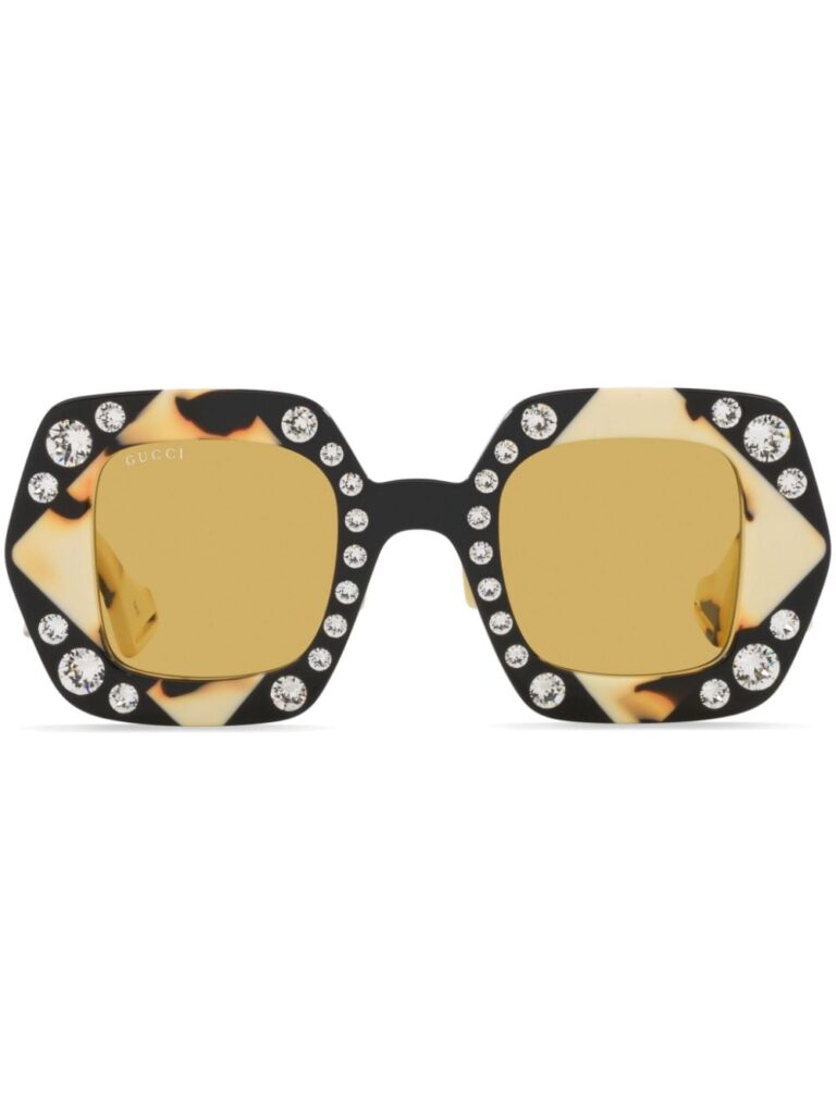 Gucci Eyewear crystal-embellished square-frame sunglasses