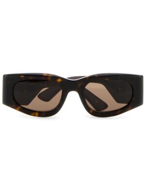 Gucci Eyewear tortoiseshell-effect rectangular-frame sunglasses