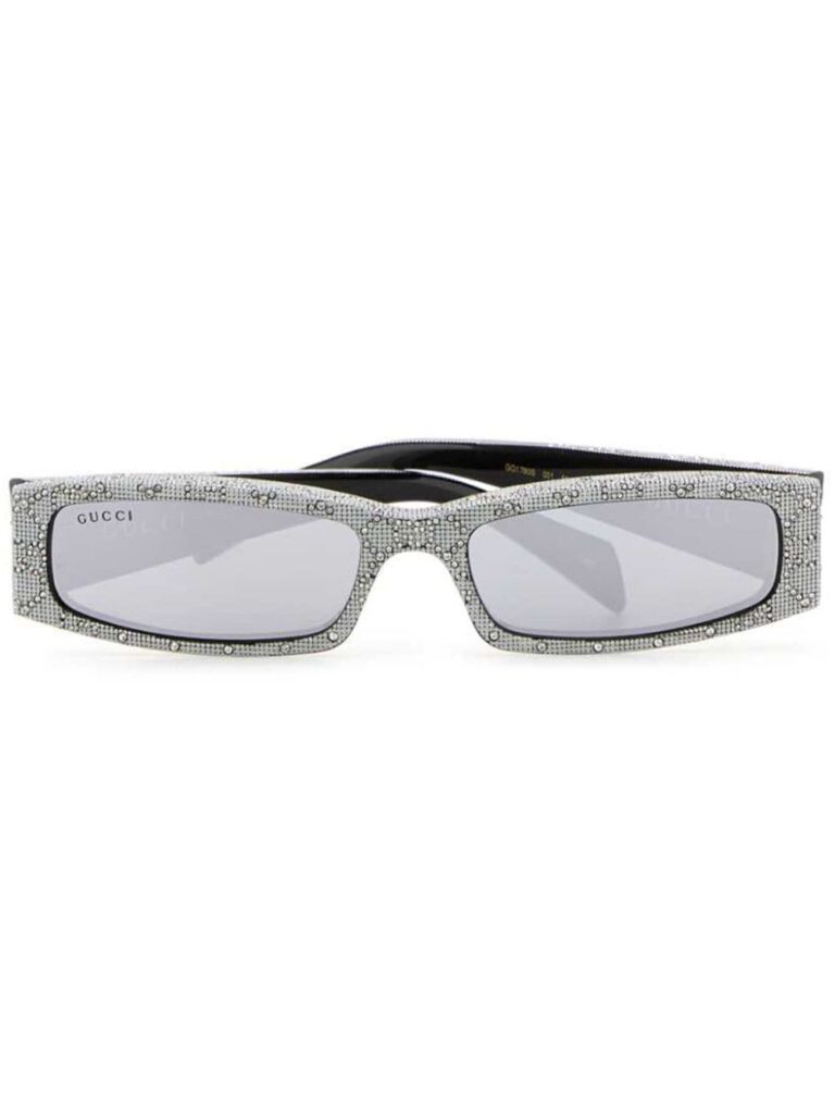 Gucci embellished rectangle-frame sunglasses