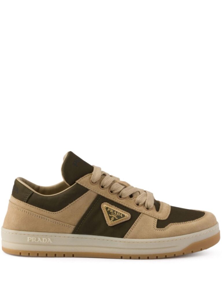 Prada Downtown suede Re-Nylon sneakers