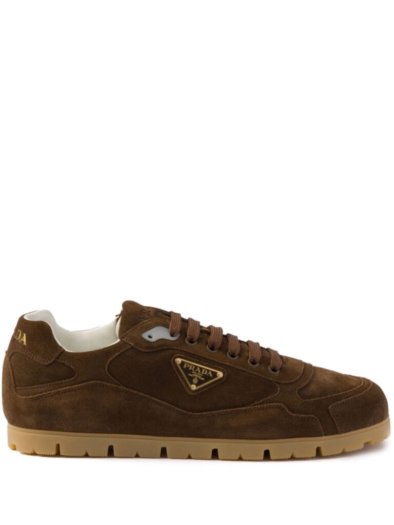 Prada faded suede sneakers