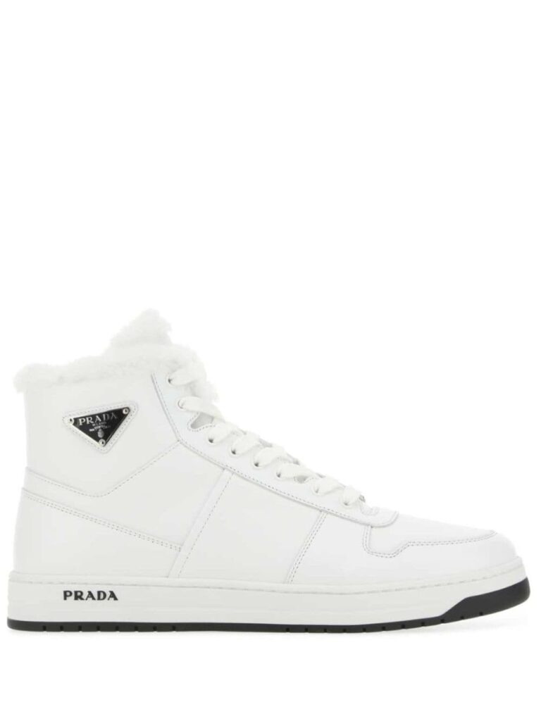 Prada hi-top leather sneakers