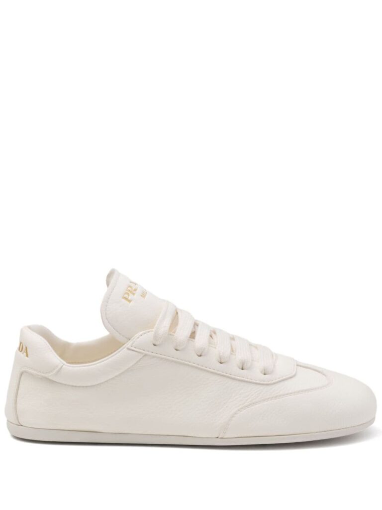 Prada logo-print leather sneakers