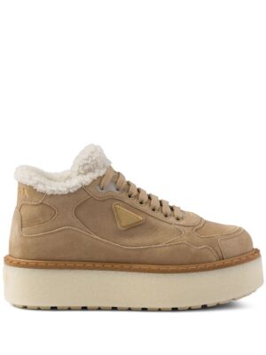 Prada suede mid-top sneakers