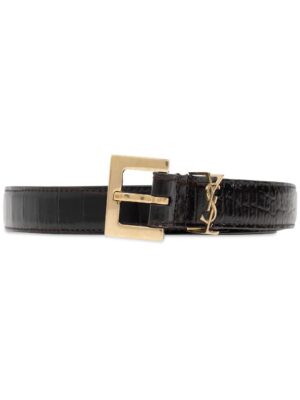 Saint Laurent crocodille-effect belt