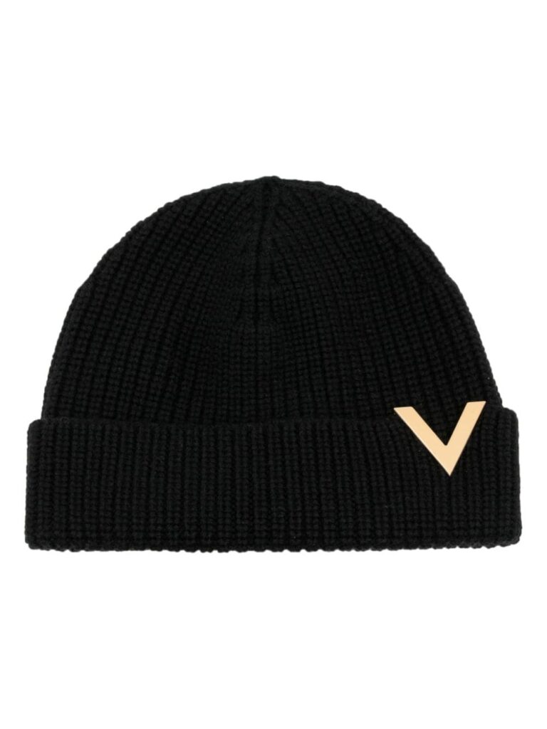 Valentino Garavani V-plaque beanie