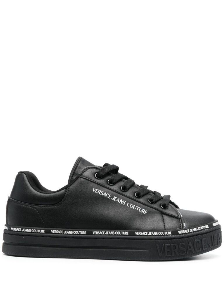 Versace Jeans Couture logo-print leather sneakers